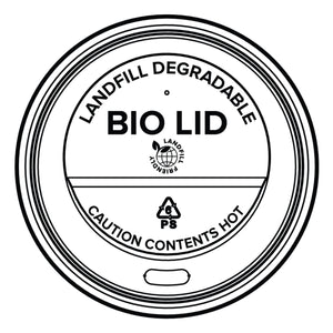 Black BIO-Wrapped Hot Cup Lid