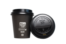 Load image into Gallery viewer, Black BIO-Wrapped &amp; BIO-Lined Hot Cup