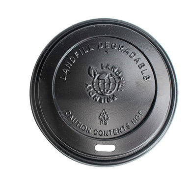Black Degradable Hot Cup Lid