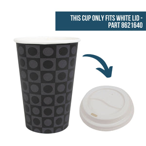 Patterned Black & Grey Hot Cup