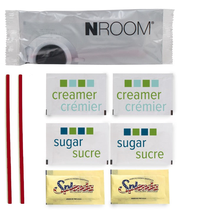 Double NROOM Condiment Package - Plastic Stir Stick & Splenda