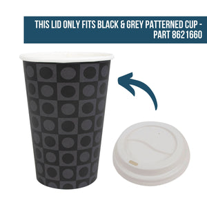 Patterned Black & Grey Hot Cup
