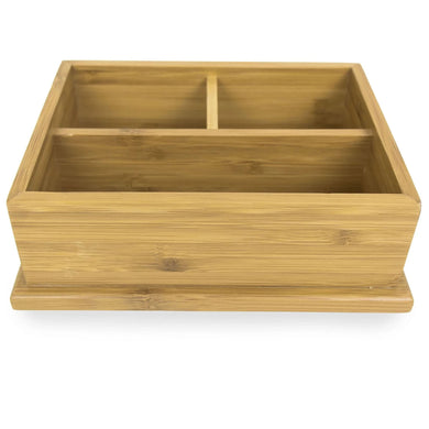 Bamboo Caddy with Three Compartments