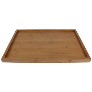 Rectangle Bamboo Tray with Raised Edges