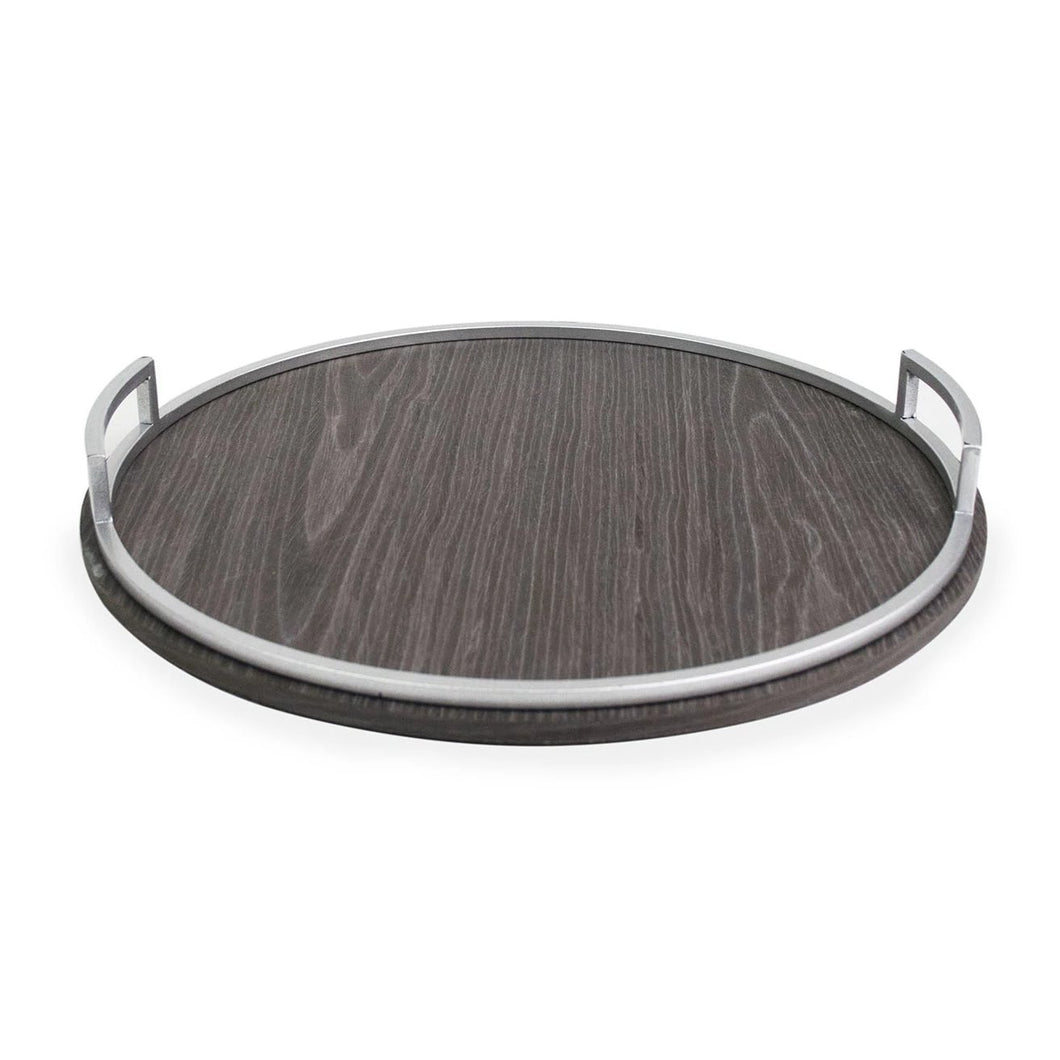 Walnut Tray with Silver Handles