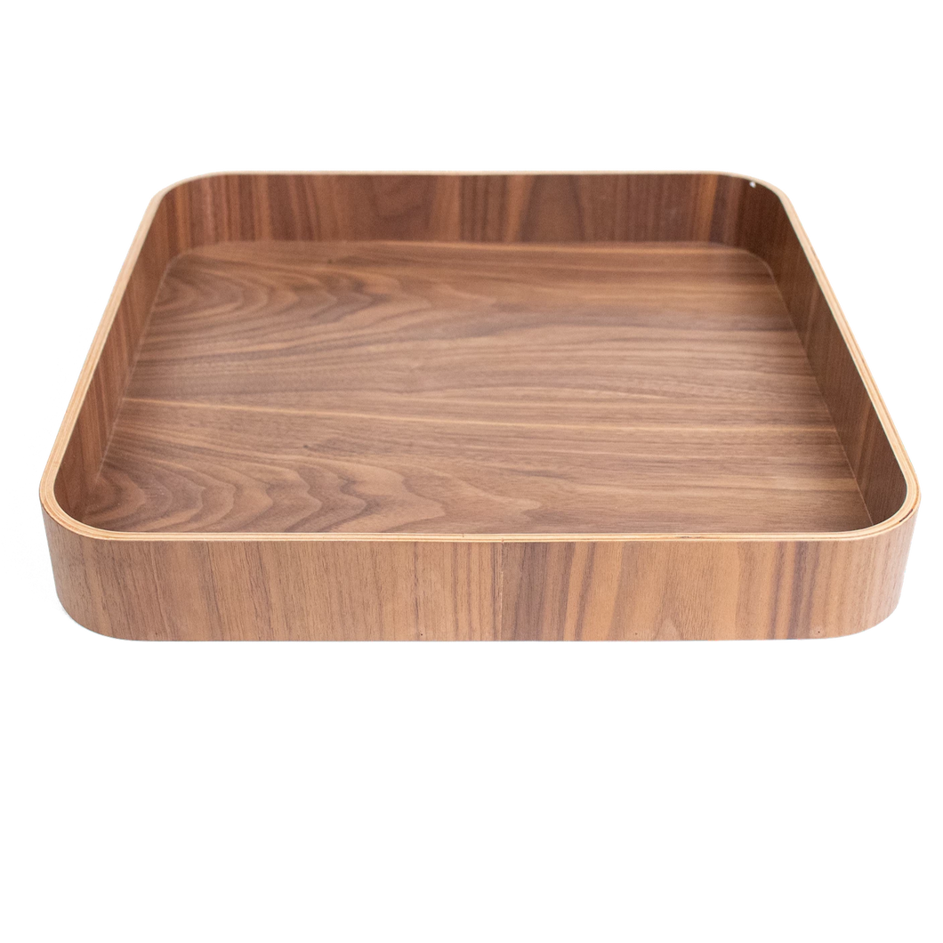 Square Natural Light Wood Tray
