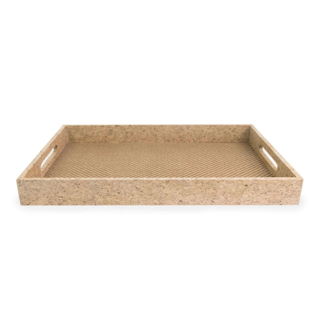 Rectangle Cork Tray with Handles