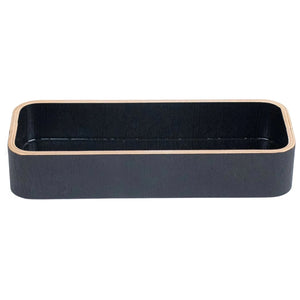 Dark Brown Caddy with One Compartment and Painted Liner