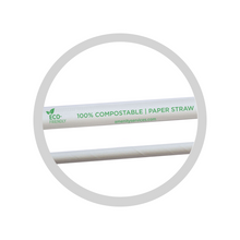 Load image into Gallery viewer, White Wrapped Paper Straw