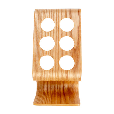 Light Wood Grain Capsule Stand W/ Condiment Slot