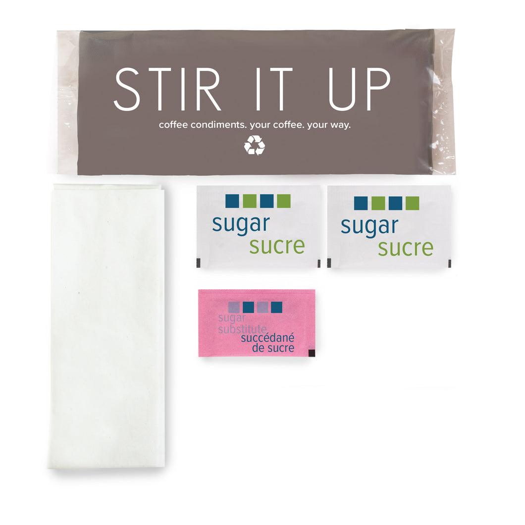 STIR IT UP Recyclable Condiment Package - No Stir Stick