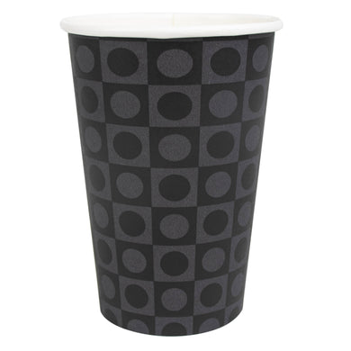 Retro Patterned Black & Grey Unwrapped Hot Cup