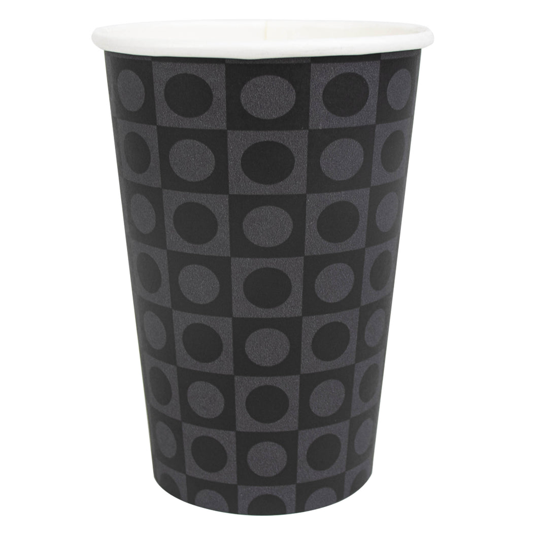 Patterned Black & Grey Hot Cup