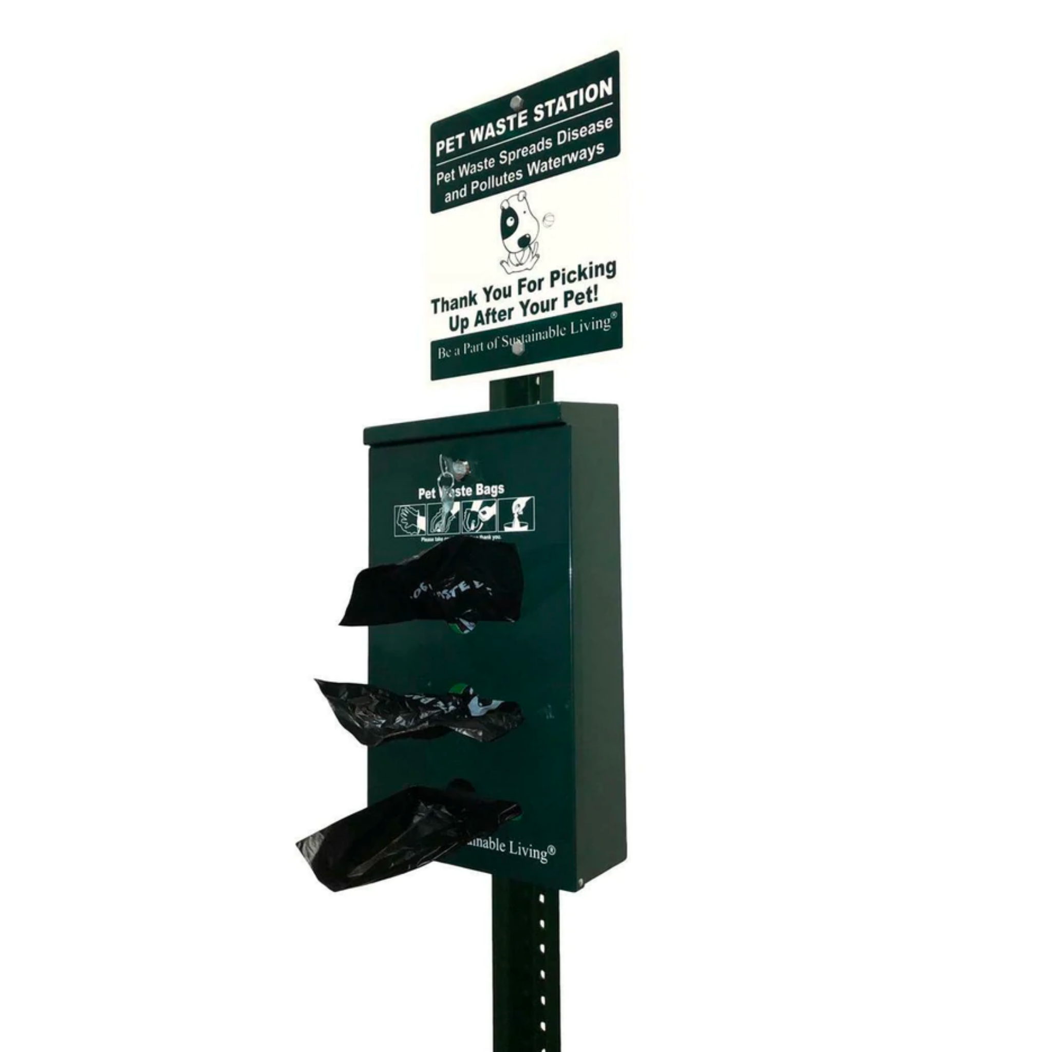 Dog Waste Bag Station with Trash Can – Amenity Services