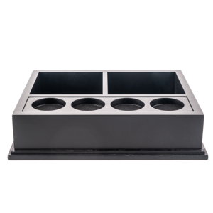 Black Wood Caddy Organizer